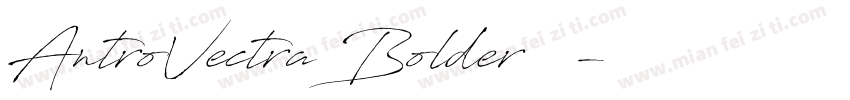 AntroVectra Bolder 粗体字体转换